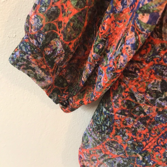 EDME & ESYLLTE Sheer Floral Blouse -Size 6 - Picture 6 of 7